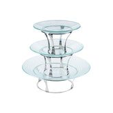 Metal Riser & Plate Covers dia.11.5" h:5.75" Round Silver Stainless Steel Riser